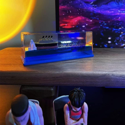 FurBlu Car Decorative Ship Liquid Motion (Titanic)