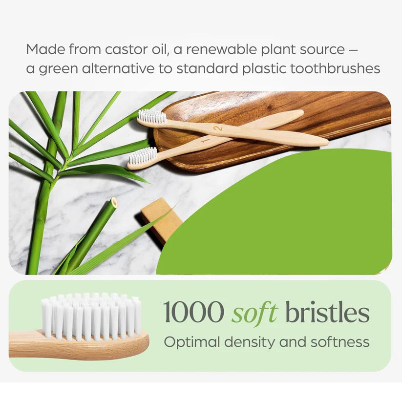 FurBlu Natural Bamboo Toothbrush (3 pcs)