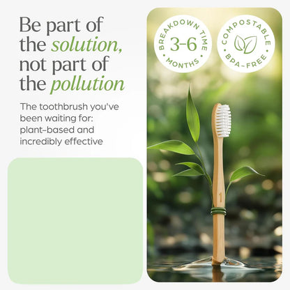 FurBlu Natural Bamboo Toothbrush (3 pcs)