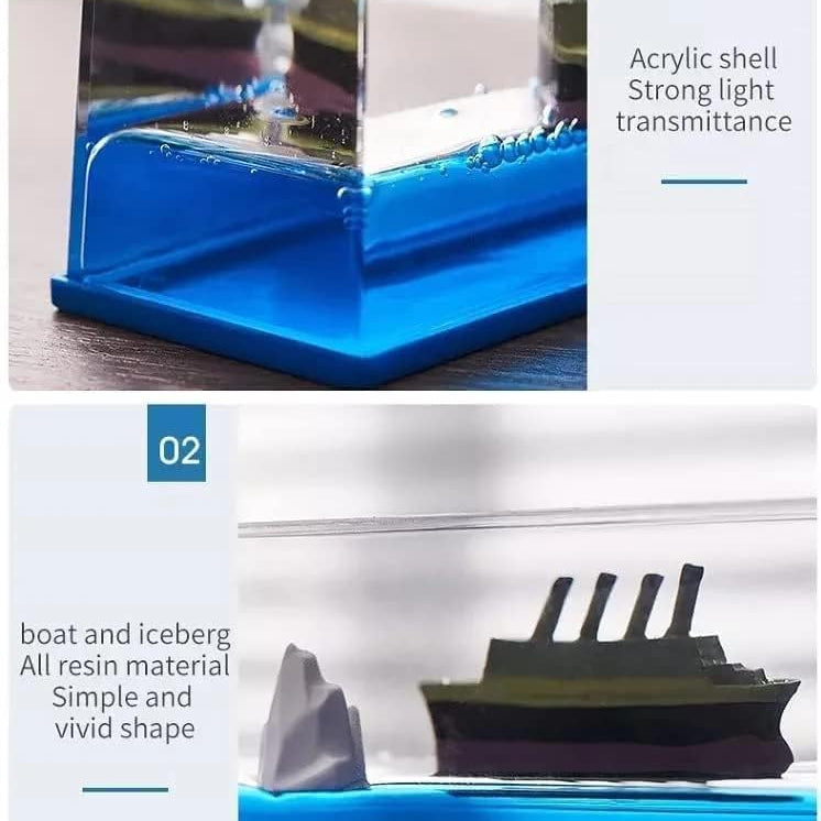 FurBlu Car Decorative Ship Liquid Motion (Titanic)